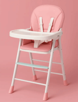 Wandercub 135 Foldable Baby High Chair – Pink